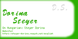 dorina steyer business card